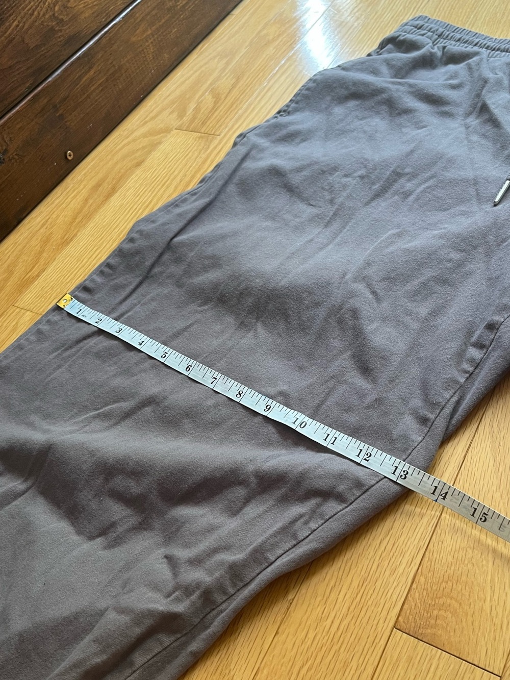 Wide-Leg Grey Drawstring Pants - Picture 3 of 6